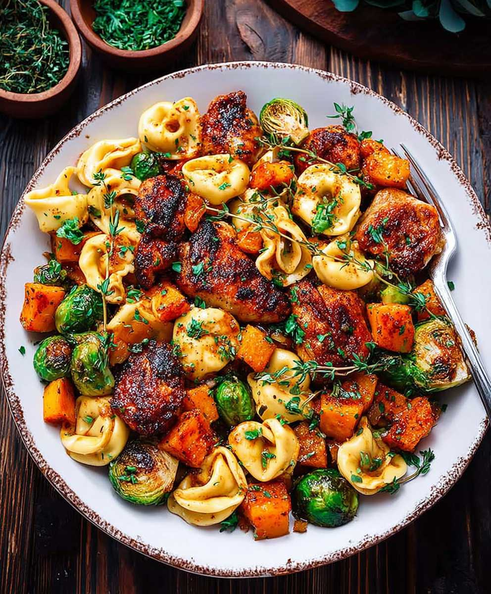 Autumn chicken roasted vegetables