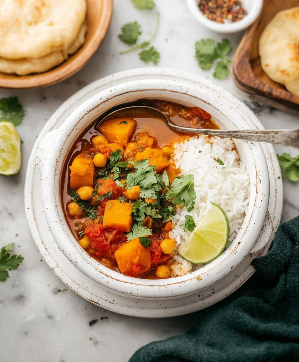 Moroccan pumpkin chickpea stew