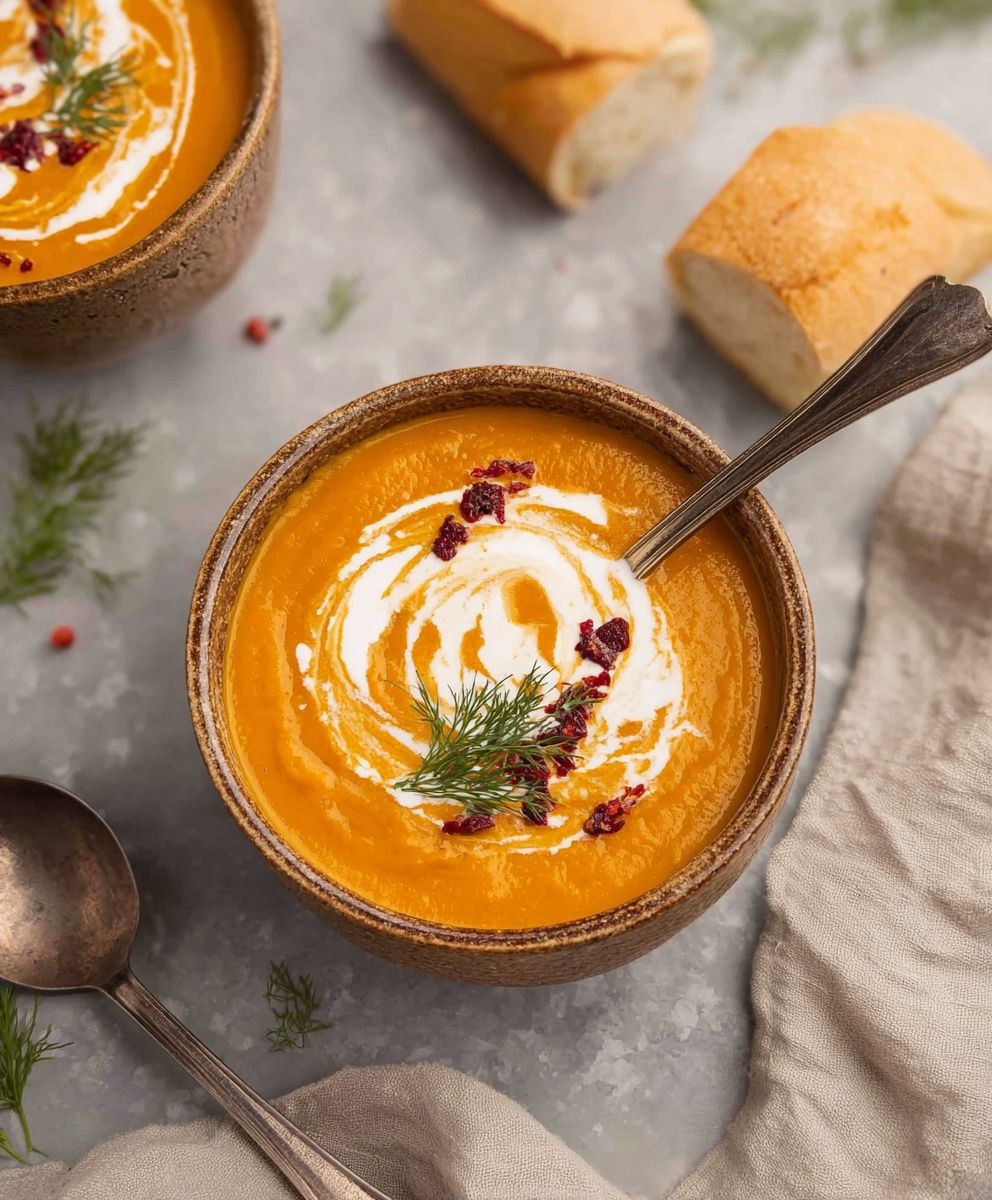 Carrot sweet potato soup