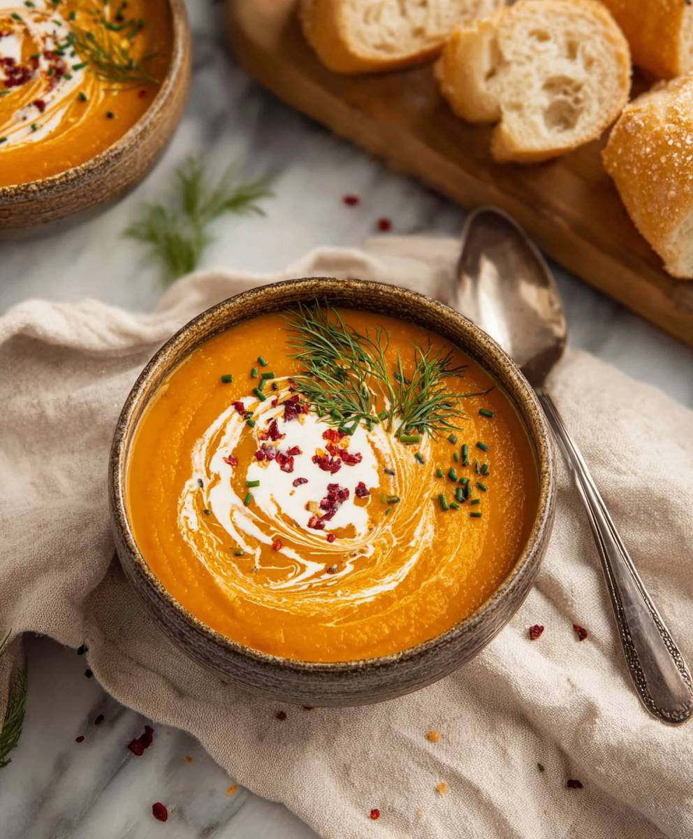 Carrot sweet potato soup
