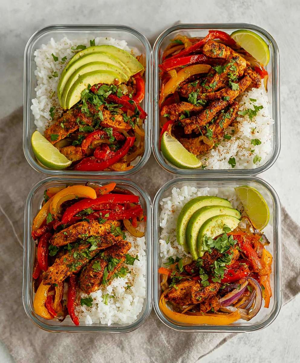 Chicken Fajita Meal Prep Bowls