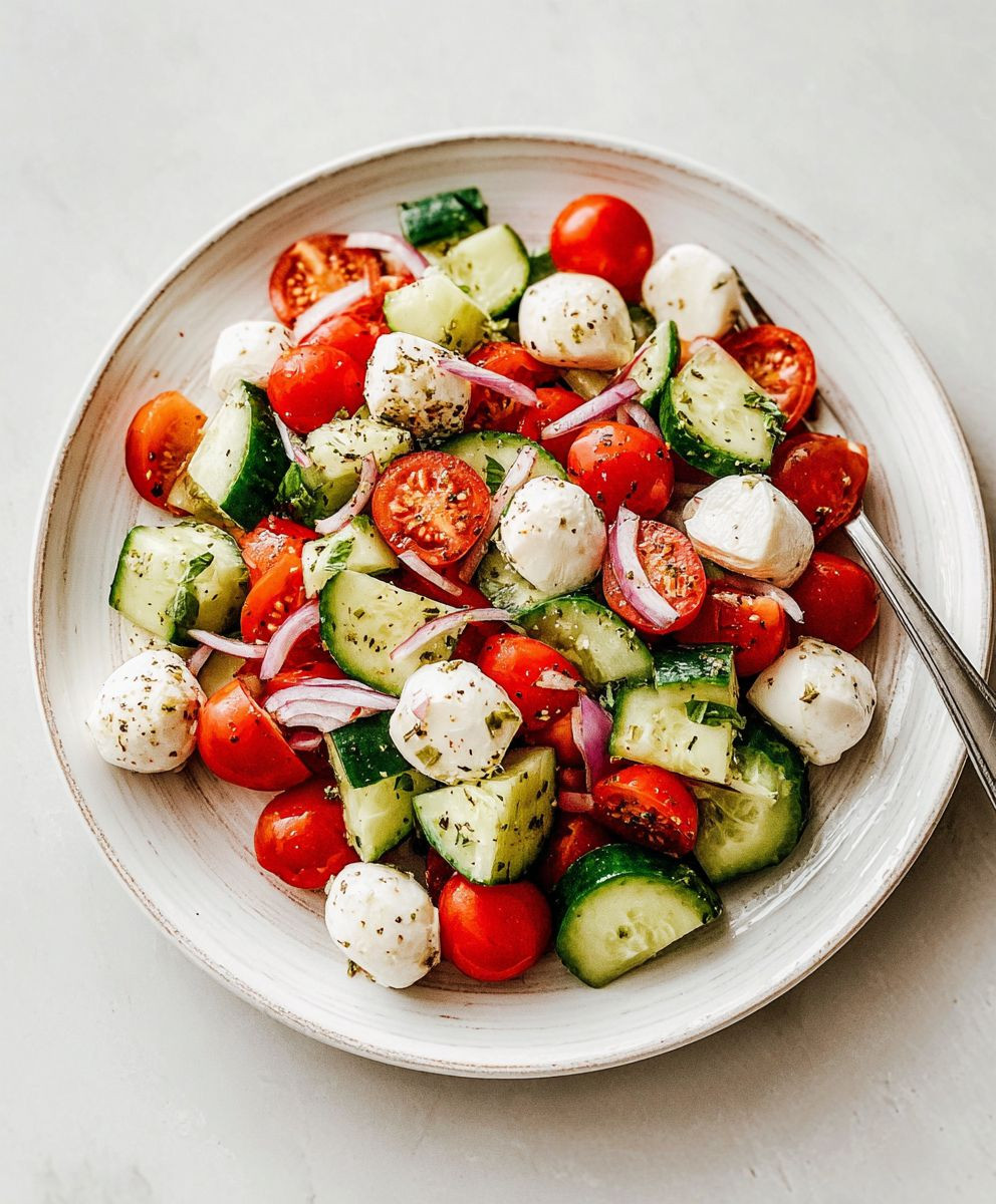 Cucumber Caprese Salad