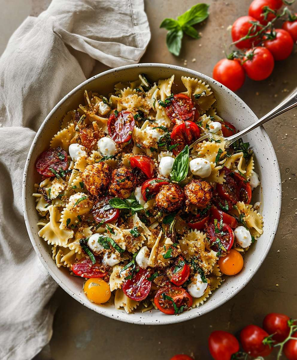 Bruschetta pasta salad