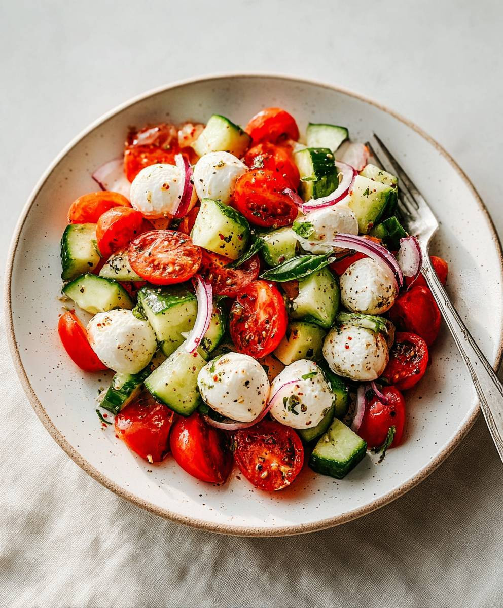 Cucumber Caprese Salad
