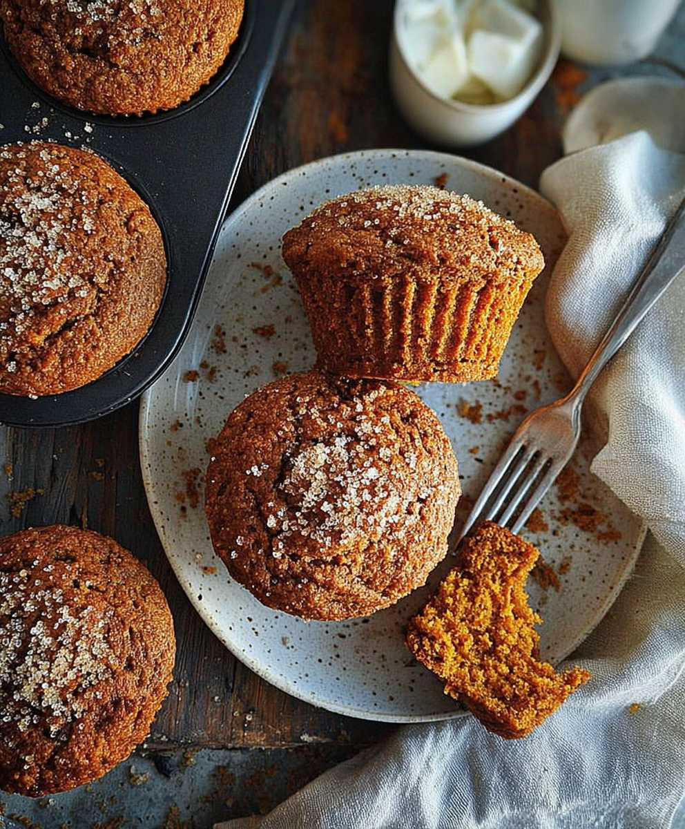 Healthy pumpkin muffins