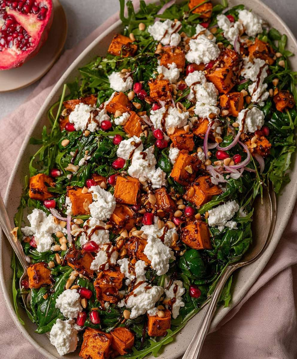 Roast Sweet Potato Goat Salad