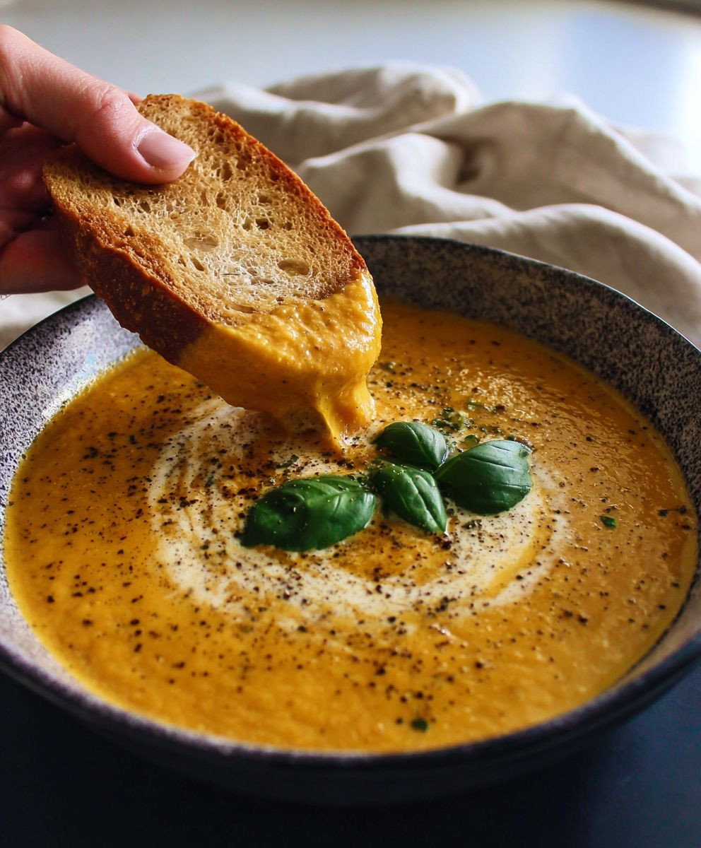 Creamy Roasted Veggie Soup