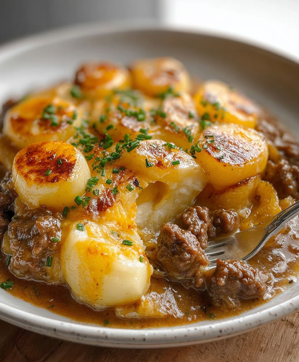 Crockpot hamburger potato casserole