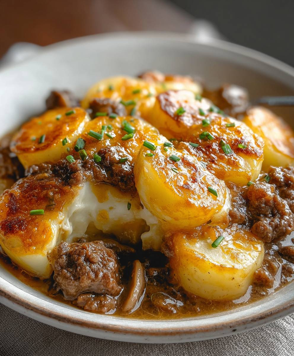 Crockpot hamburger potato casserole