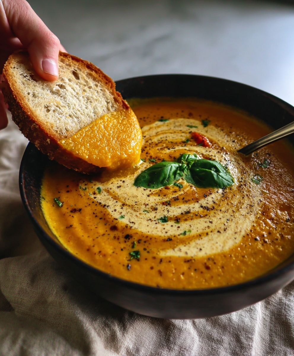 Creamy Roasted Veggie Soup