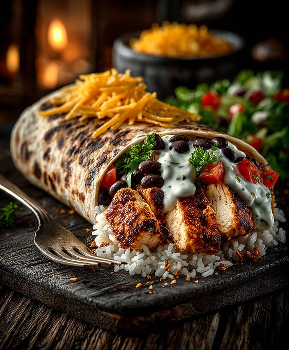 Chipotle Ranch Grilled Chicken Burrito