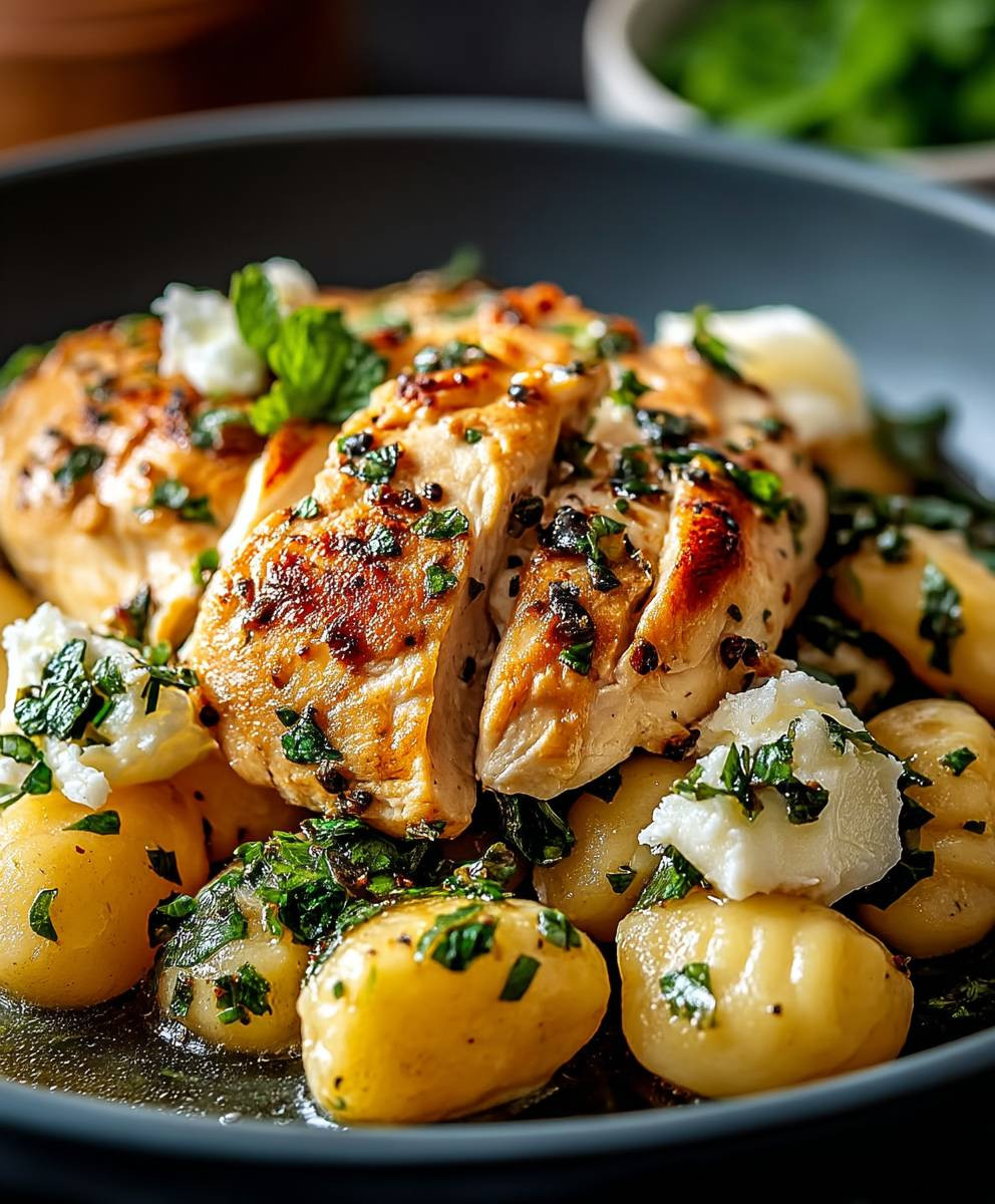 Garlic Chicken Gnocchi Skillet