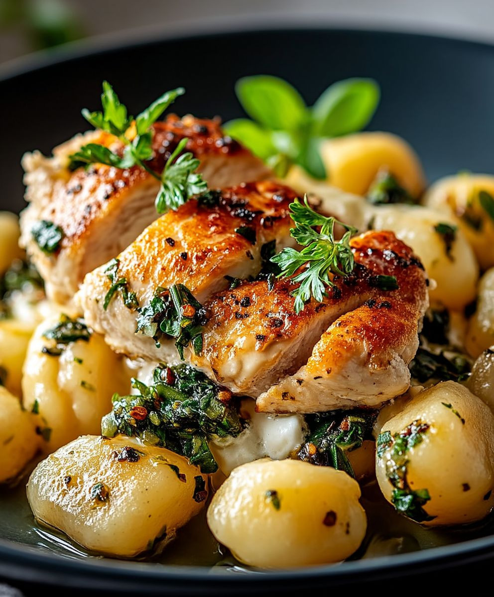 Garlic Chicken Gnocchi Skillet